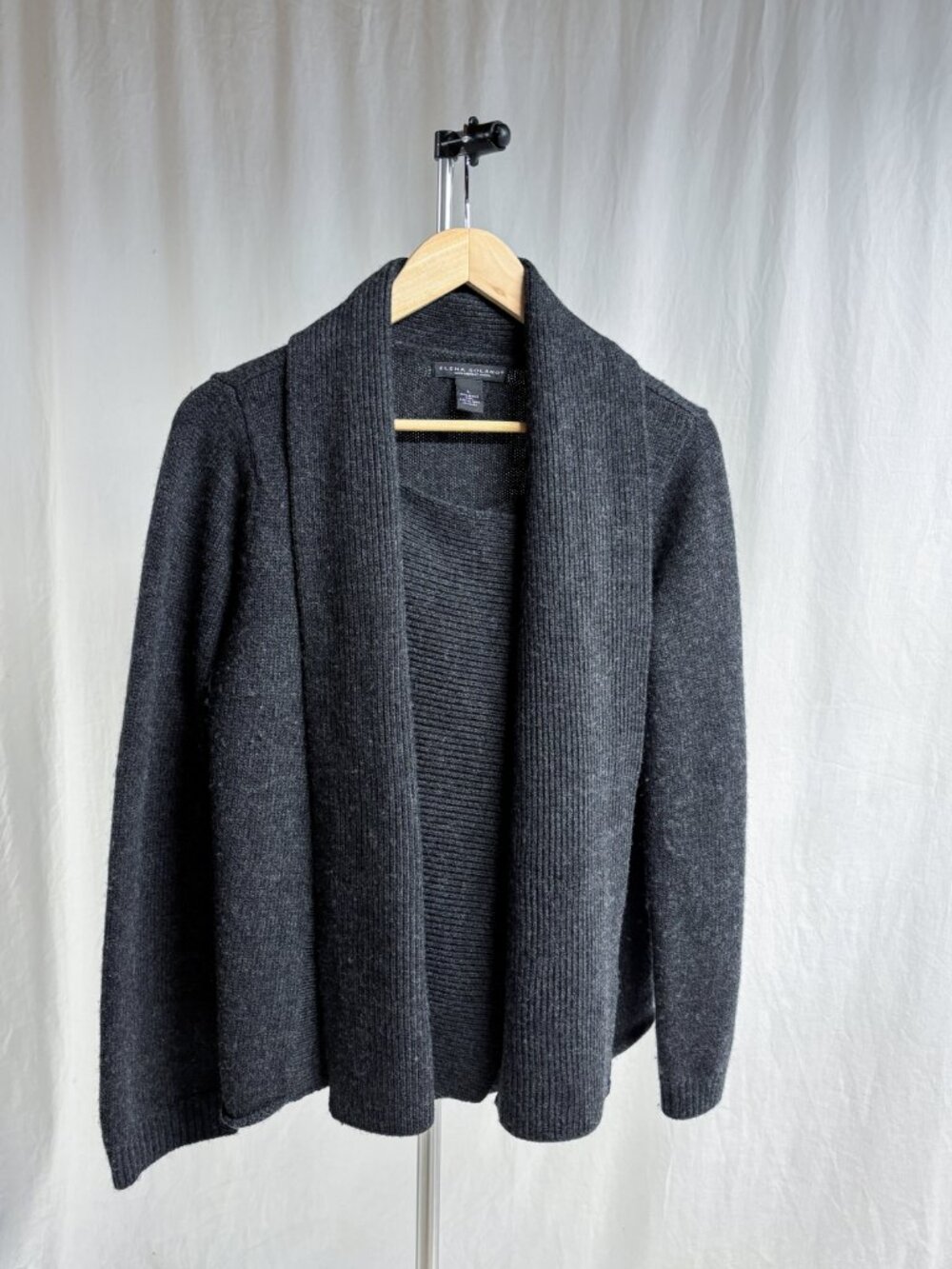 100% Wool Elena Solano Wrap Sweater w/ Built in Scarf
